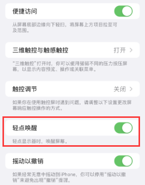 海伦苹果授权维修站分享iPhone轻点无法唤醒怎么办 