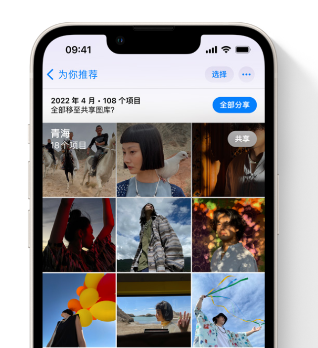 海伦苹果维修网点分享在 iPhone 上使用共享图库 